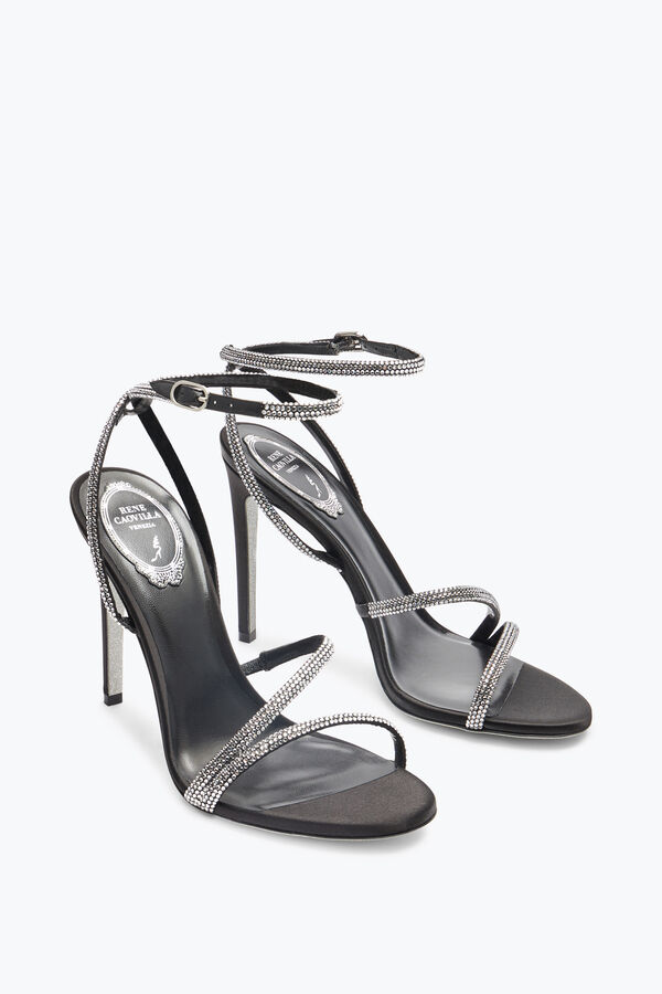 jeweled irina black sandal with crystals 105 rene caovilla