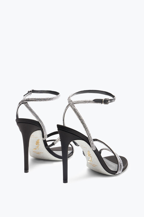 jeweled irina black sandal with crystals 105 rene caovilla
