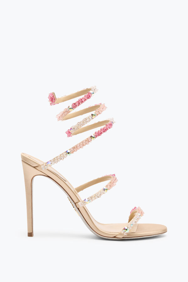 jeweled cinderella barbie pink sandal with serpent 105 rene caovilla