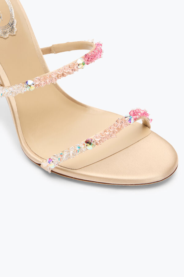 jeweled cinderella barbie pink sandal with serpent 105 rene caovilla