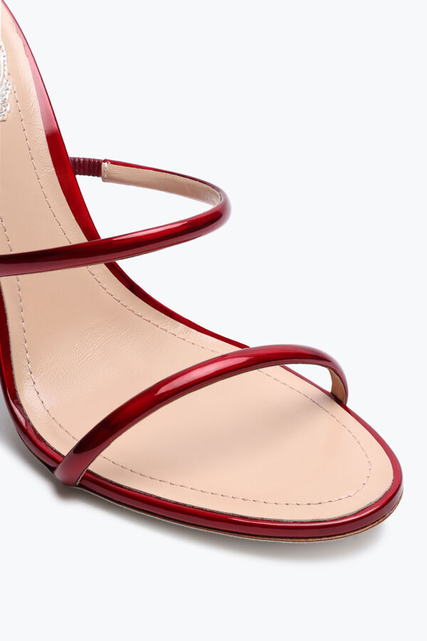 jeweled cleo metallic red sandal 105 rene caovilla