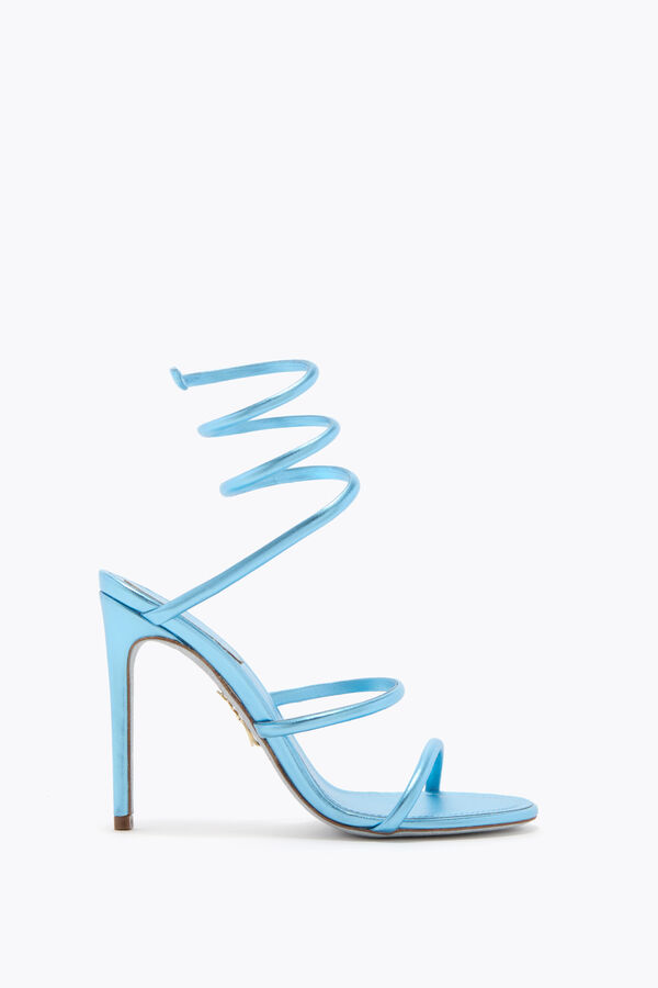 jeweled cleo metallic light blue sandal 105 rene caovilla