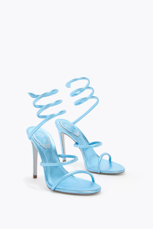 jeweled cleo metallic light blue sandal 105 rene caovilla