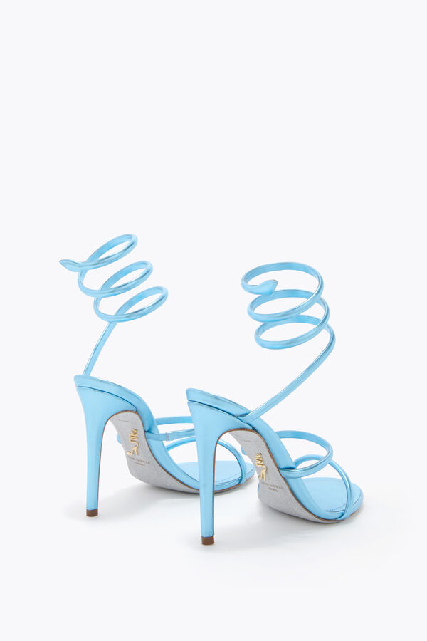 jeweled cleo metallic light blue sandal 105 rene caovilla