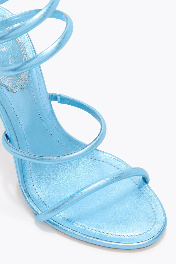 jeweled cleo metallic light blue sandal 105 rene caovilla