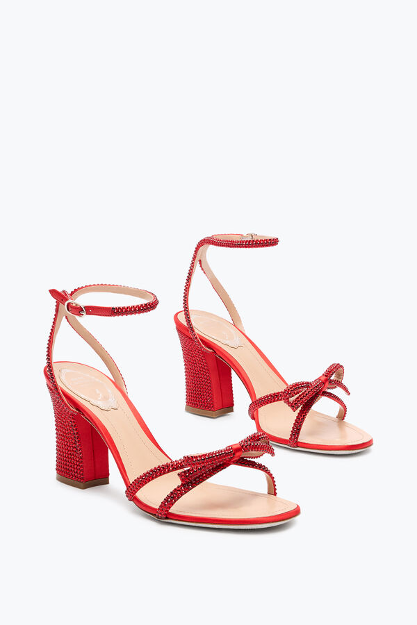jeweled nicole red sandal 80 rene caovilla