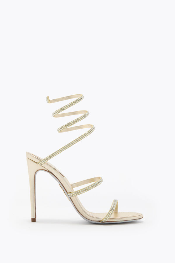 jeweled cleo lemon yellow sandal 105 rene caovilla