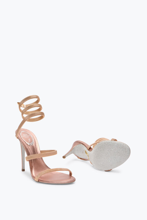 jeweled trigold cleo rose gold sandal 105 rene caovilla