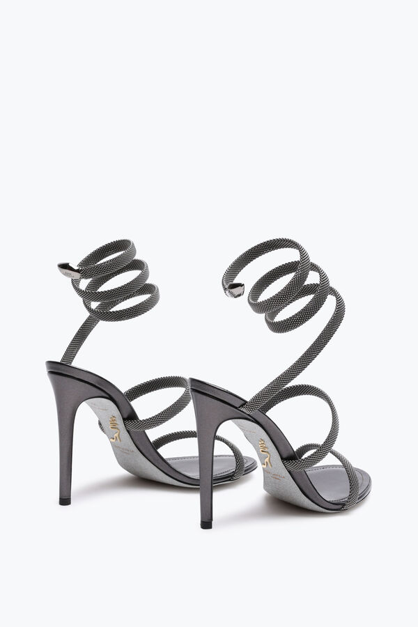 jeweled trigold cleo anthracite sandal 105 rene caovilla