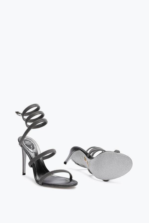 jeweled trigold cleo anthracite sandal 105 rene caovilla
