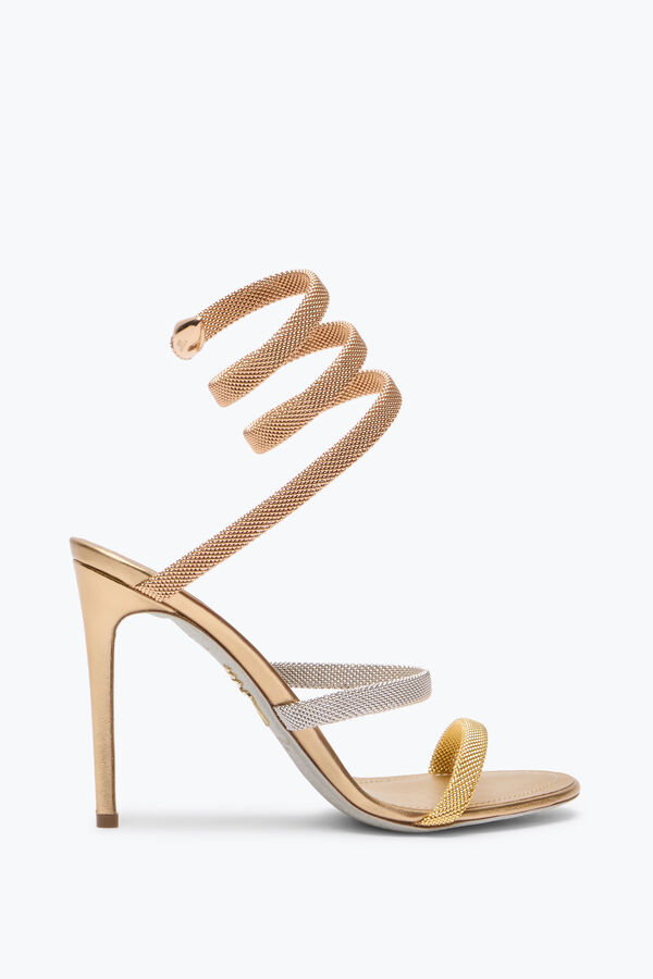 jeweled trigold cleo three-toned sandal 105 rene caovilla