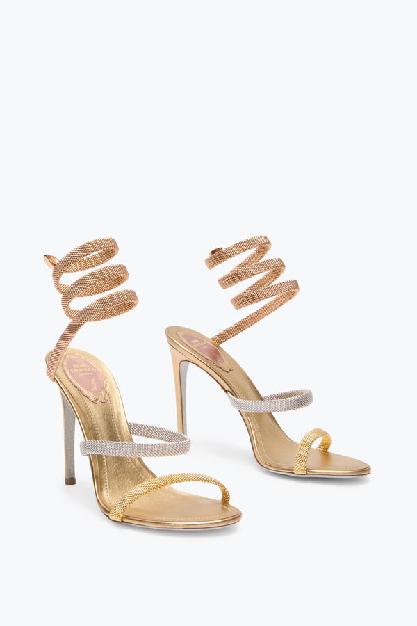 jeweled trigold cleo three-toned sandal 105 rene caovilla
