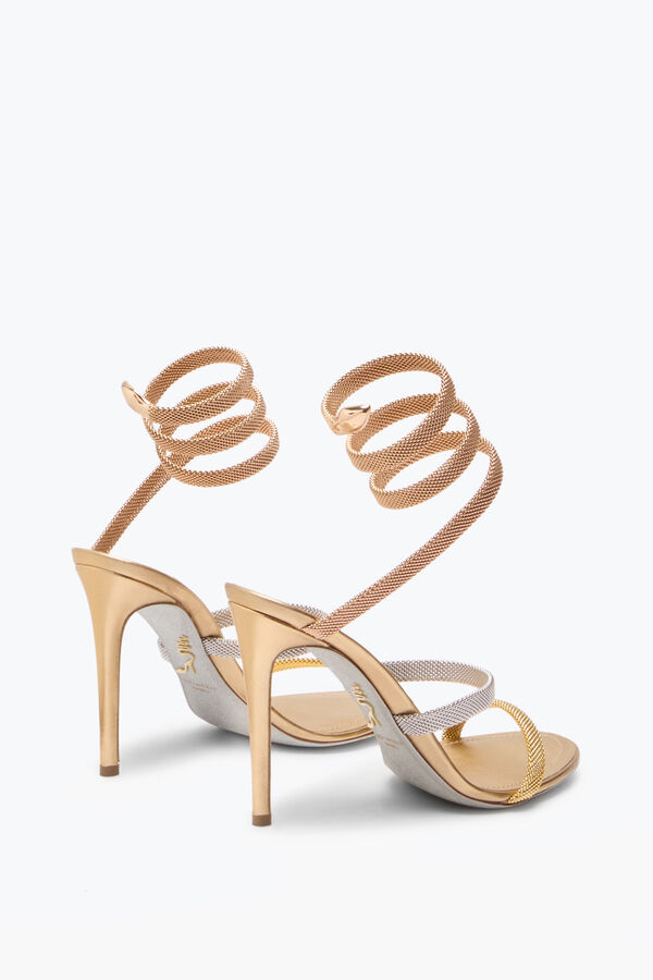 jeweled trigold cleo three-toned sandal 105 rene caovilla
