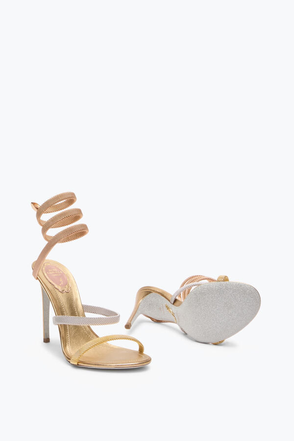jeweled trigold cleo three-toned sandal 105 rene caovilla