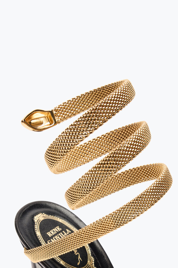 jeweled trigold cleo black-gold sandal 105 rene caovilla