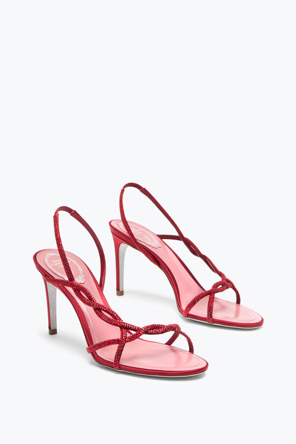 jeweled braid red sandal 80 rene caovilla