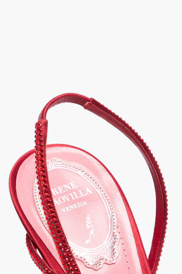 jeweled braid red sandal 80 rene caovilla