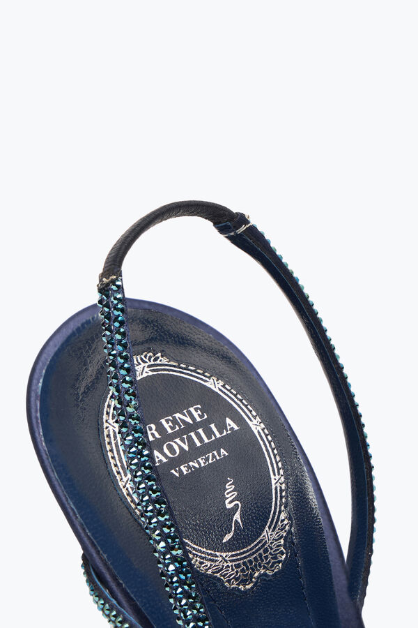 jeweled braid electric blue sandal 105 rene caovilla