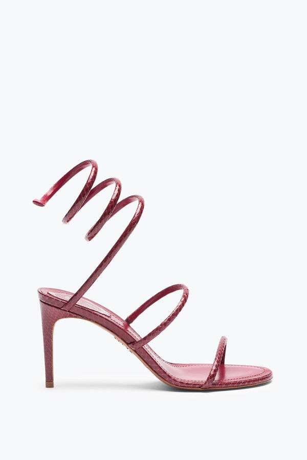 jeweled cleo burgundy ayers leather sandal 80 rene caovilla