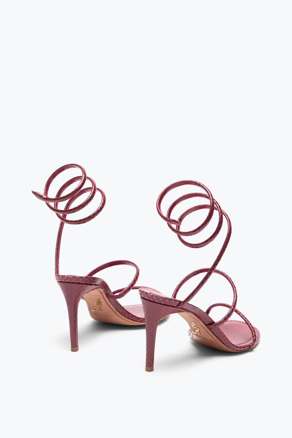 jeweled cleo burgundy ayers leather sandal 80 rene caovilla