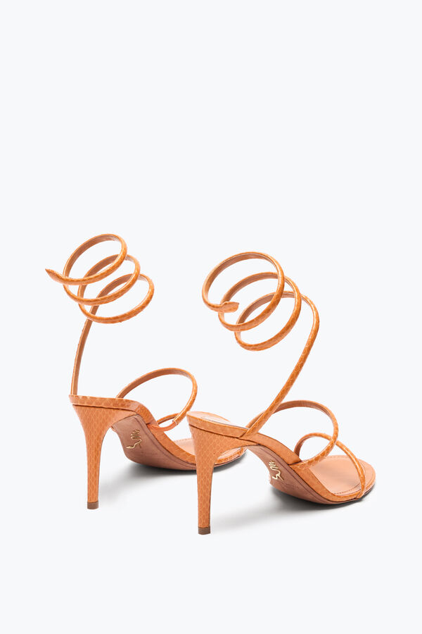 jeweled cleo cognac ayers leather sandal 80 rene caovilla