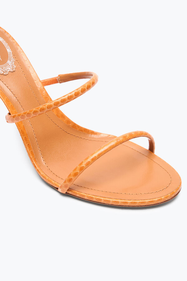 jeweled cleo cognac ayers leather sandal 80 rene caovilla