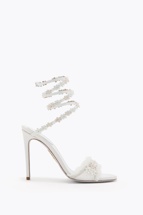 jeweled bloom white sandal 105 rene caovilla