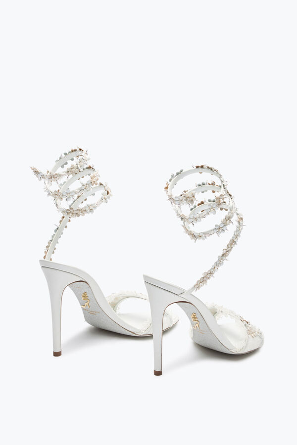 jeweled bloom white sandal 105 rene caovilla
