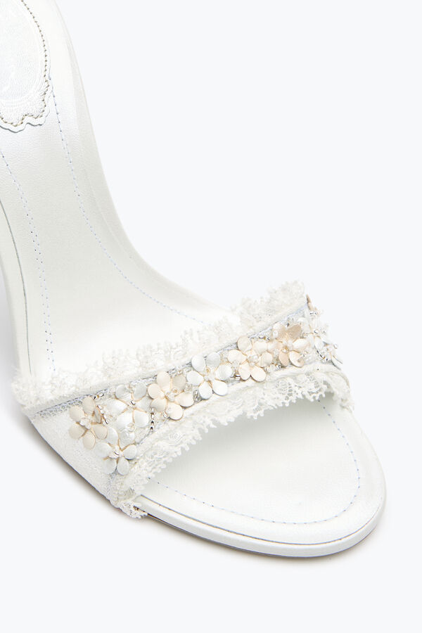 jeweled bloom white sandal 105 rene caovilla