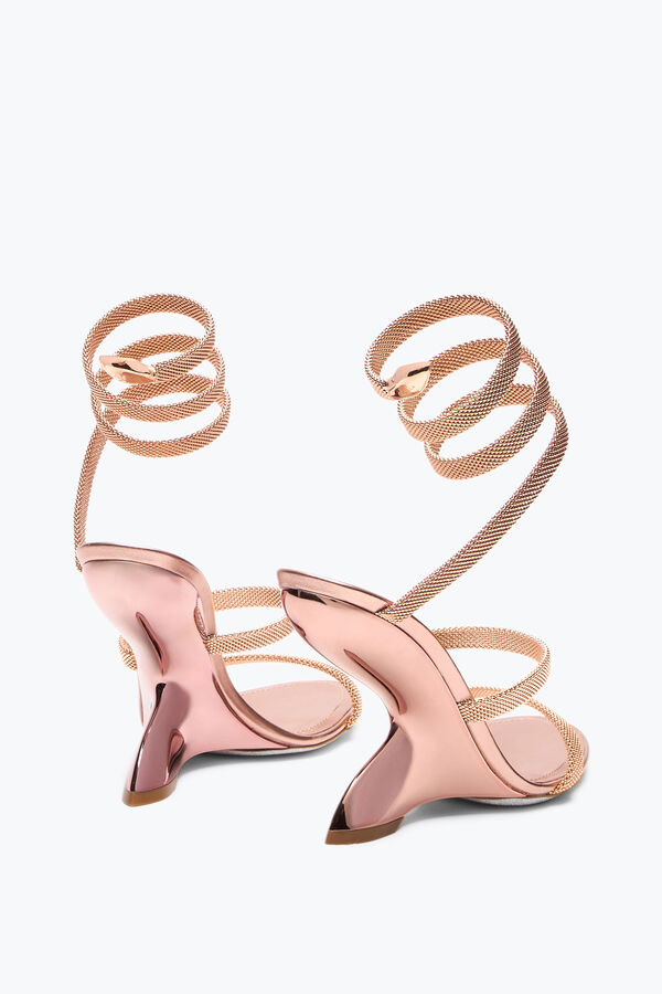 jeweled trigold symphony rose gold sandal 105 rene caovilla