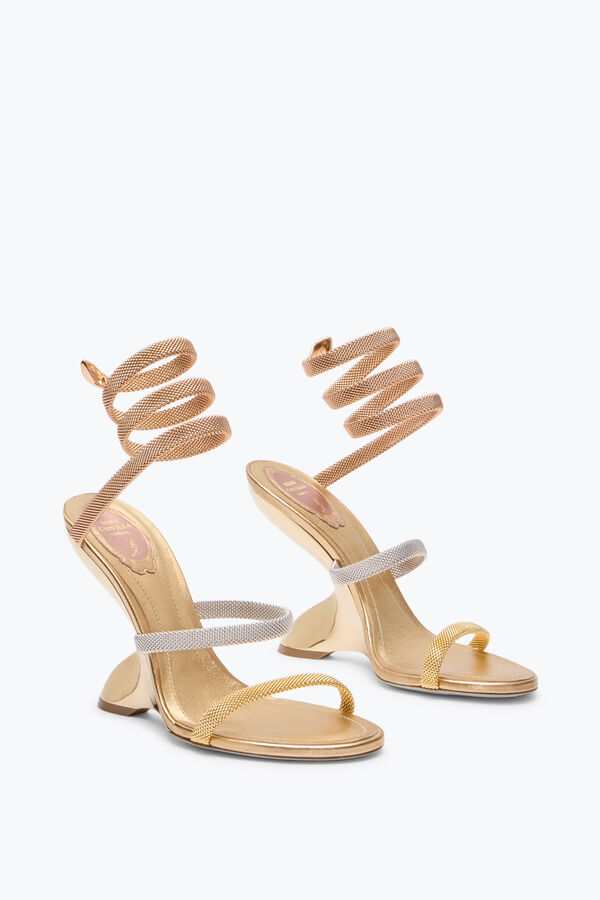 jeweled trigold symphony three-toned sandal 105 rene caovilla