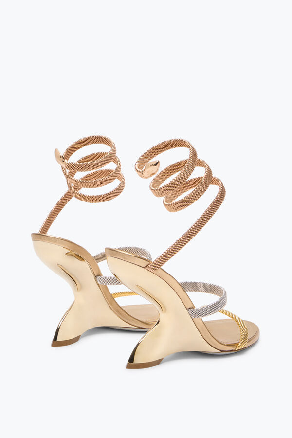 jeweled trigold symphony three-toned sandal 105 rene caovilla