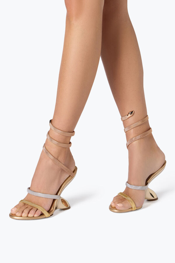 jeweled trigold symphony three-toned sandal 105 rene caovilla