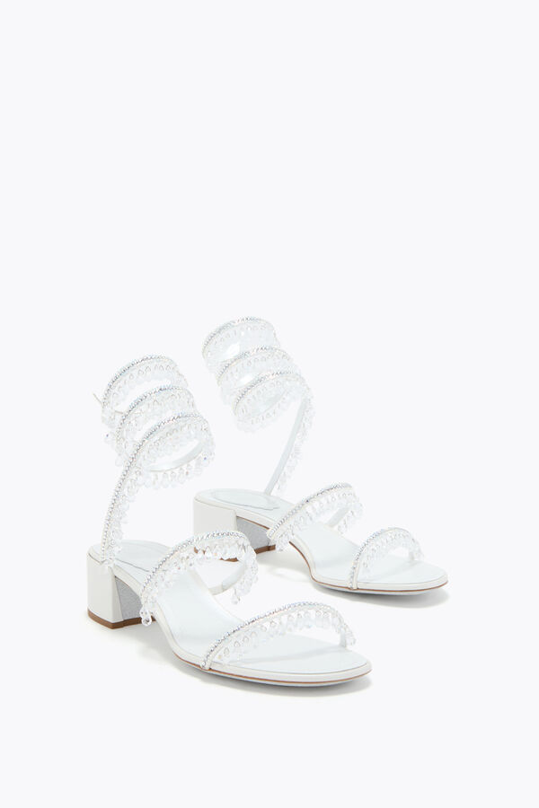 jeweled chandelier white sandal 40 rene caovilla