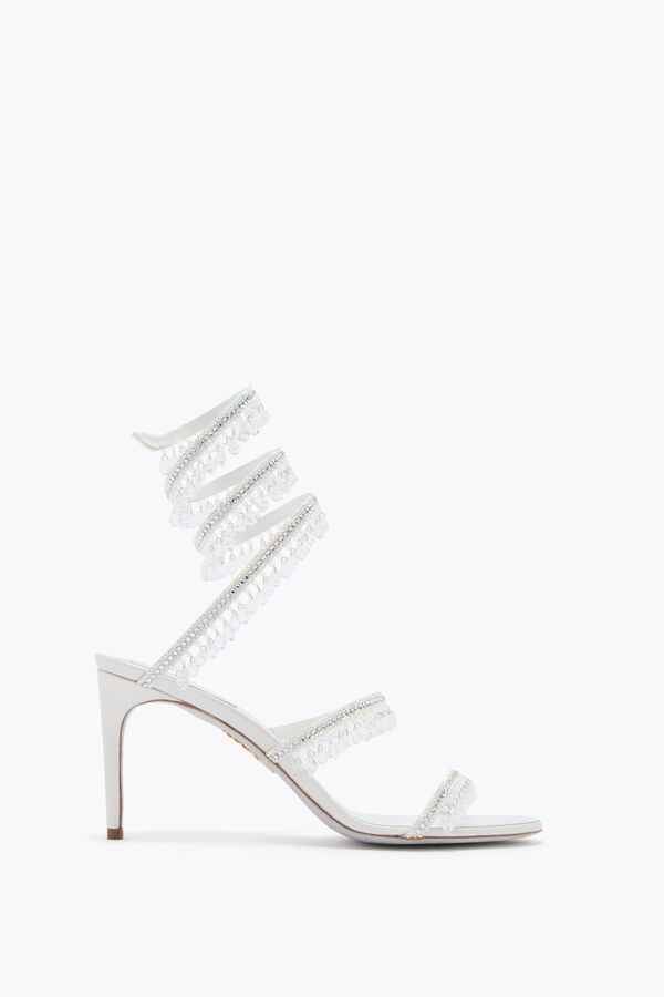 jeweled chandelier white sandal 80 rene caovilla