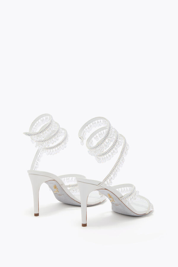 jeweled chandelier white sandal 80 rene caovilla