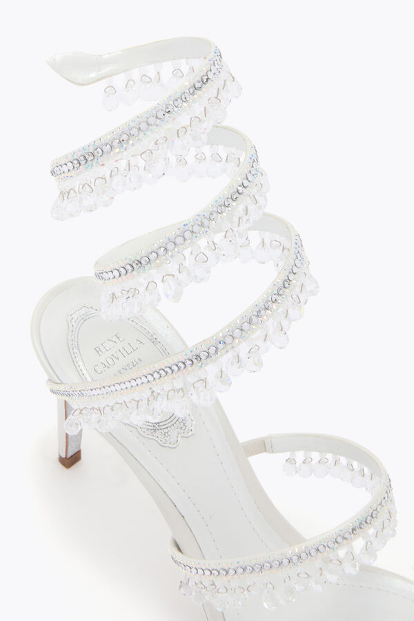 jeweled chandelier white sandal 80 rene caovilla