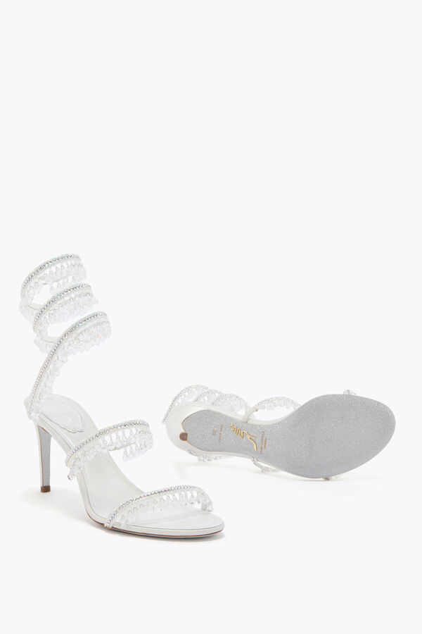jeweled chandelier white sandal 80 rene caovilla