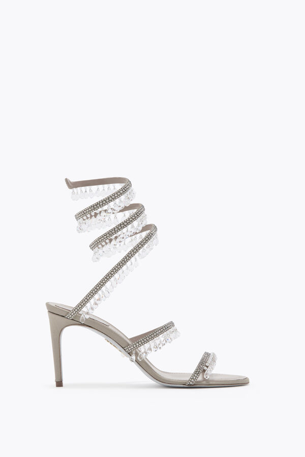jeweled chandelier dove grey sandal 80 rene caovilla