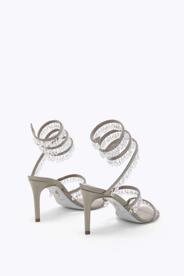 jeweled chandelier dove grey sandal 80 rene caovilla