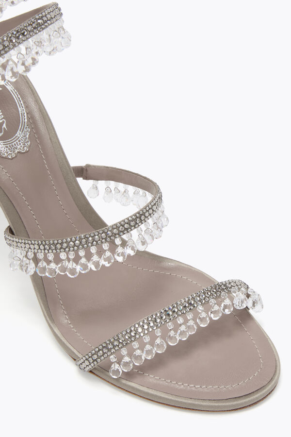 jeweled chandelier dove grey sandal 80 rene caovilla