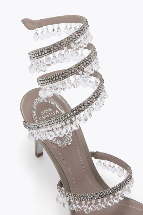 jeweled chandelier dove grey sandal 80 rene caovilla