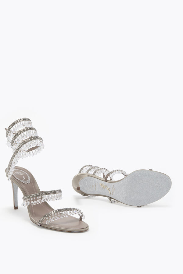 jeweled chandelier dove grey sandal 80 rene caovilla