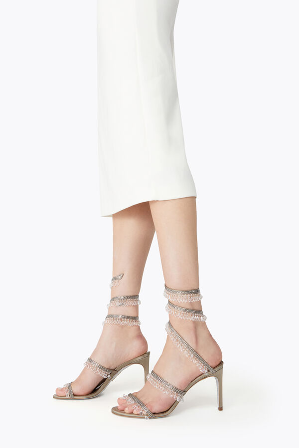 jeweled chandelier dove grey sandal 80 rene caovilla