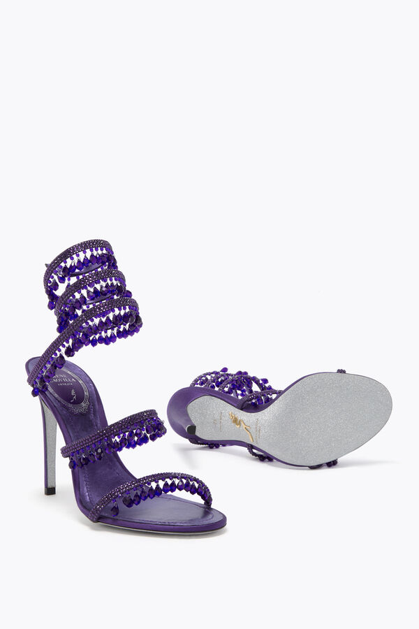 jeweled chandelier purple sandal 105 rene caovilla