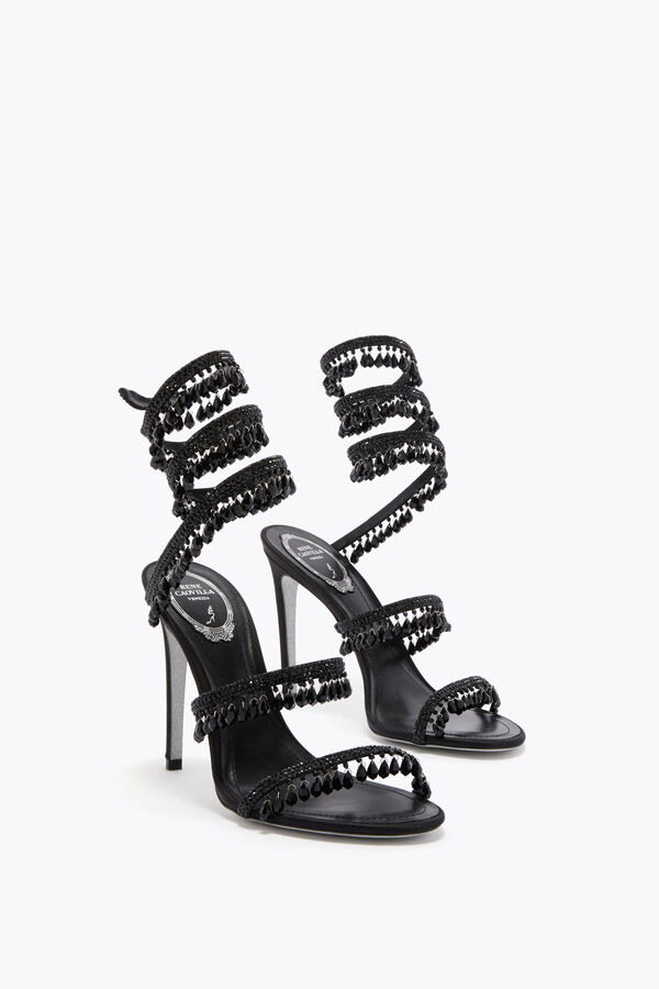 jeweled chandelier black sandal 105 rene caovilla