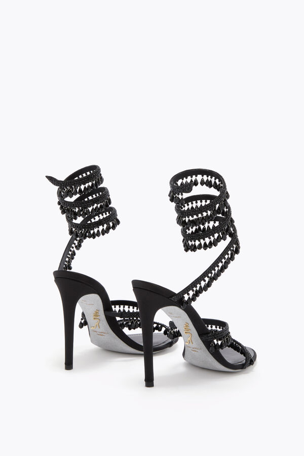 jeweled chandelier black sandal 105 rene caovilla