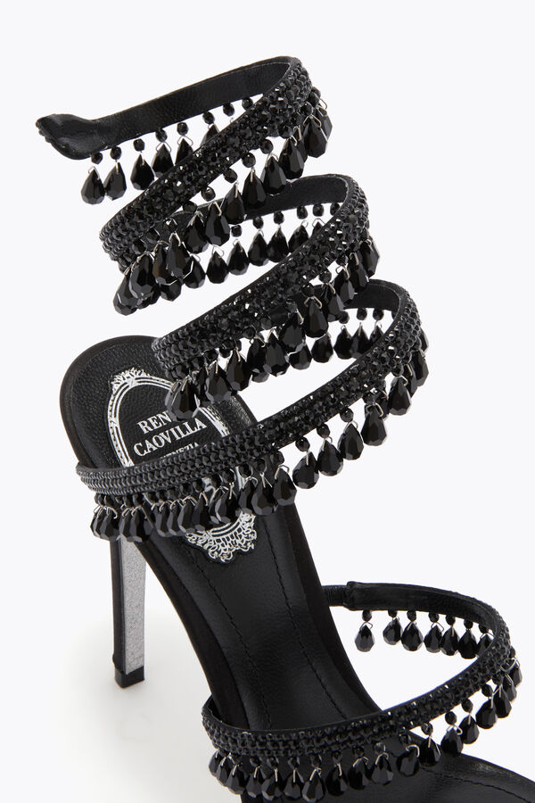 jeweled chandelier black sandal 105 rene caovilla