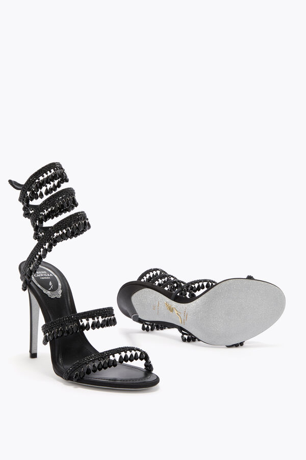 jeweled chandelier black sandal 105 rene caovilla