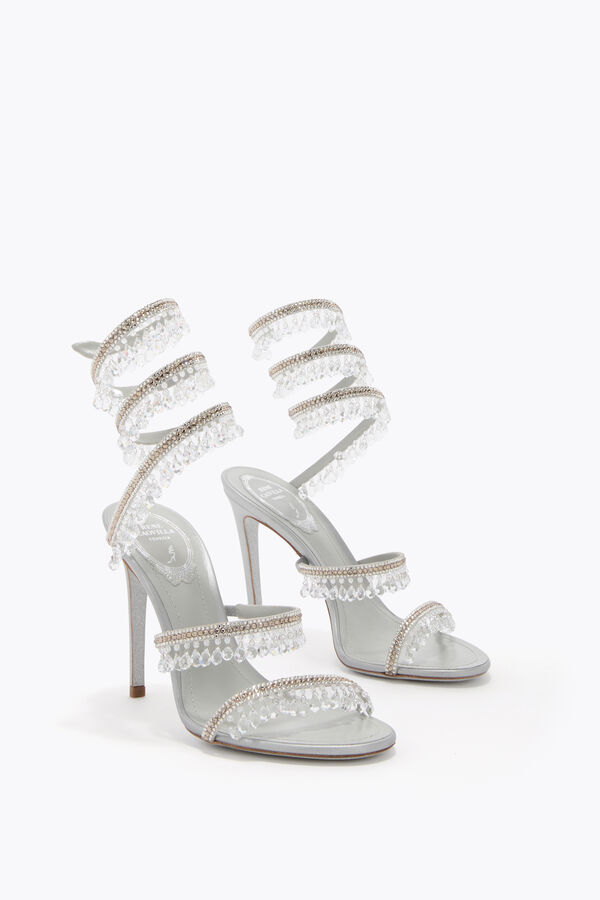 jeweled chandelier pearl grey sandal 105 rene caovilla